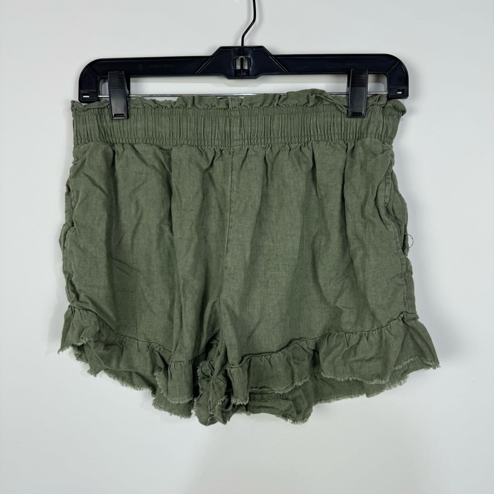 Aerie Green flowy summer chino shorts